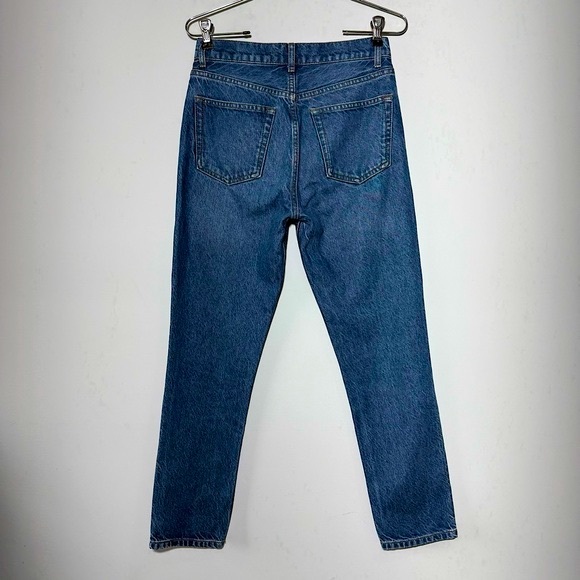 Reformation Julia Crop High Rise Cigarette Straight Leg Denim Jeans Milo Wash 25 - Picture 5 of 16